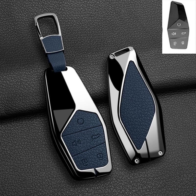 Zinc Alloy Car Key Case Fob For Mg One Remote Protection Cover Shell Keychain Ring Holder In