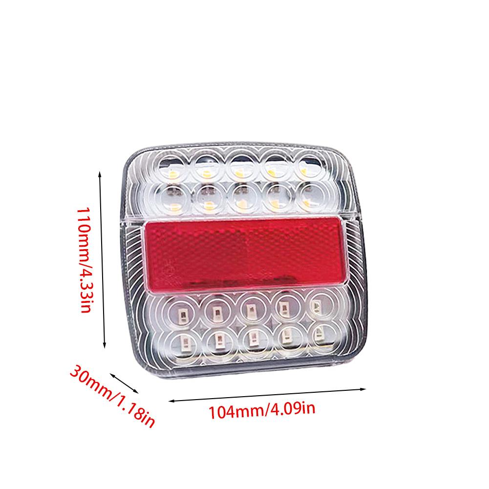 2Pcs Trailer Tail Lights 26 LED Stop Tail Lights 12V Rear Reverse Brake Stop Lamp Car Number Plate Light for Truck Van
