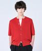 Hyoji Ss Washable Loose Fit Cropped Round Hachi Short Sleeve Knit Cardigan