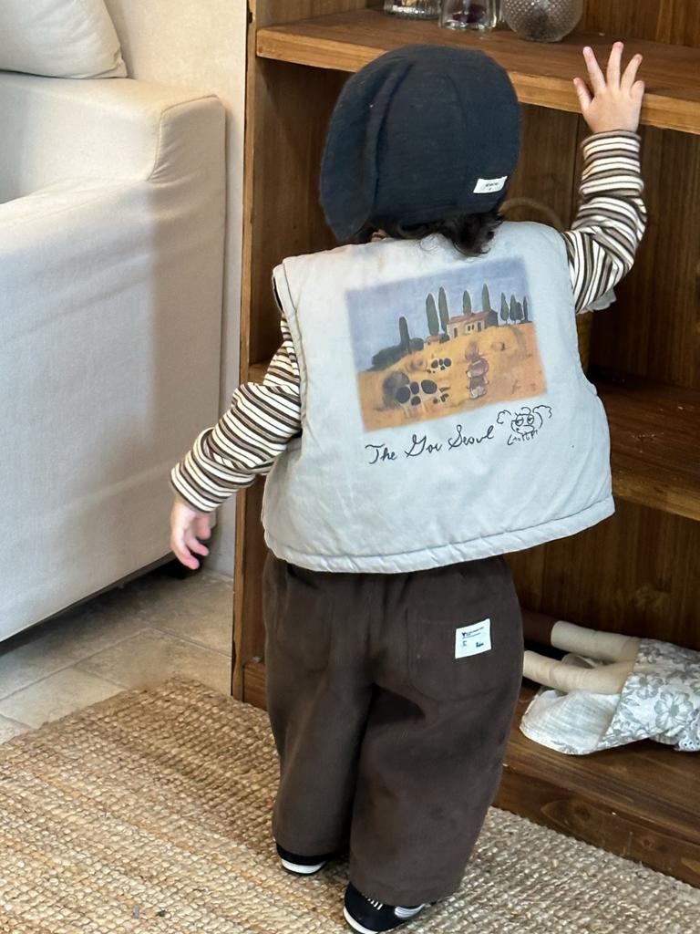 Children's Double-layer Cotton Vest Jacket, New Autumn and Winter Bottoming Shirt, Children's Clothing, Boys' Thickened Set