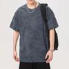 Summer American High-density Knitted Loose Gold Hot Stamping Fashionable Men's T-shirt Short-sleeved