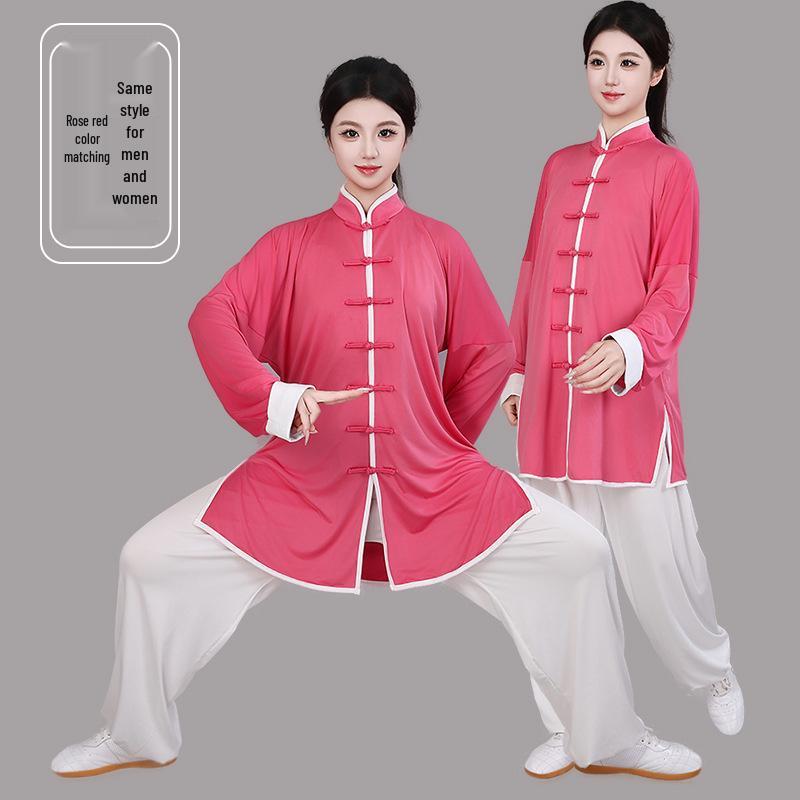 Unisex Tai Chi oblek z mléčného hedvábí - Jaro/Léto Ledové hedvábné tréninkové oblečení