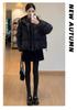Women's Thickened Dark Gray Leggings, Plus Velvet, Extra Warm, Autumn/Winter Outerwear with Lambswool