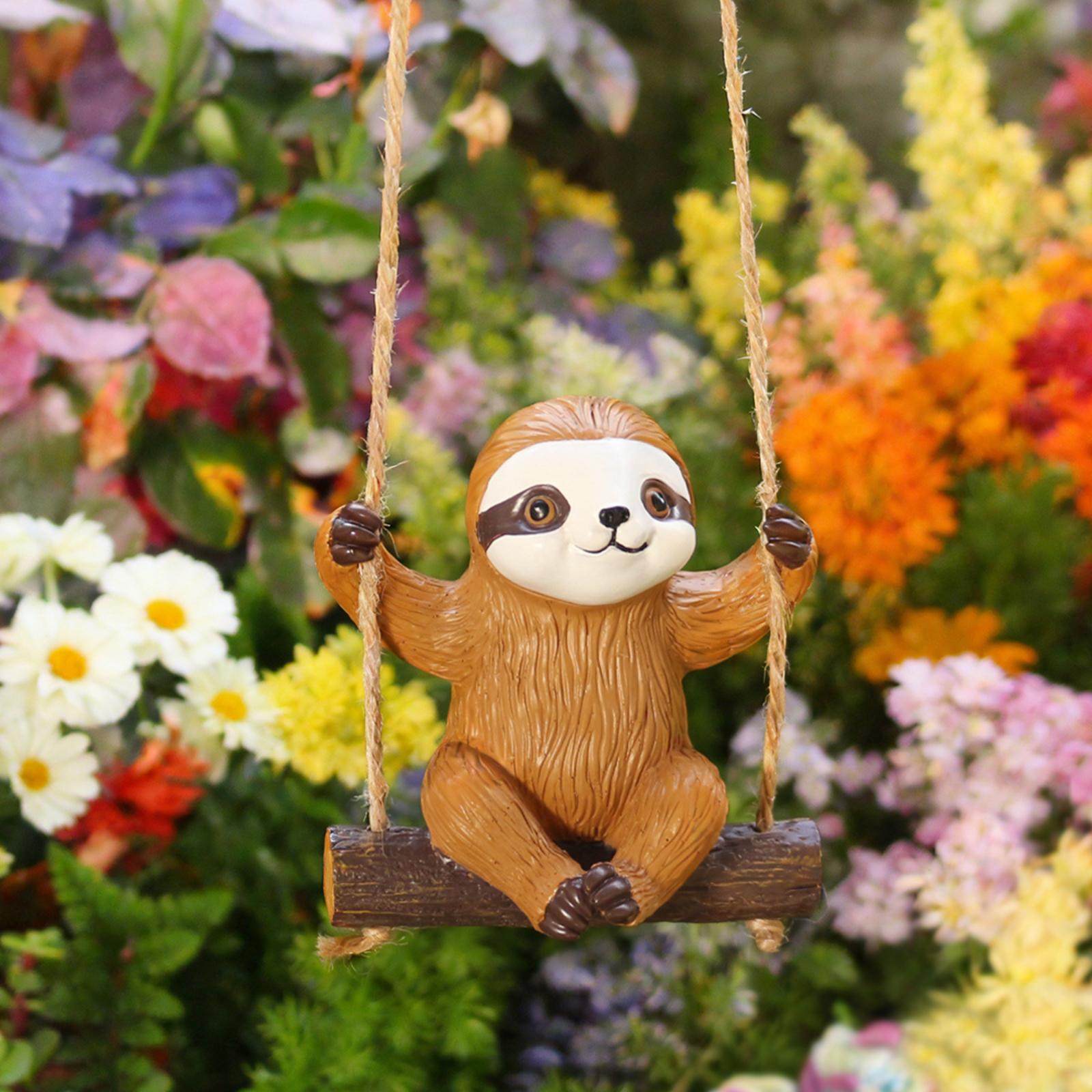 

Подвесные украшения «Ленивец на качелях», Садовые поделки One Size