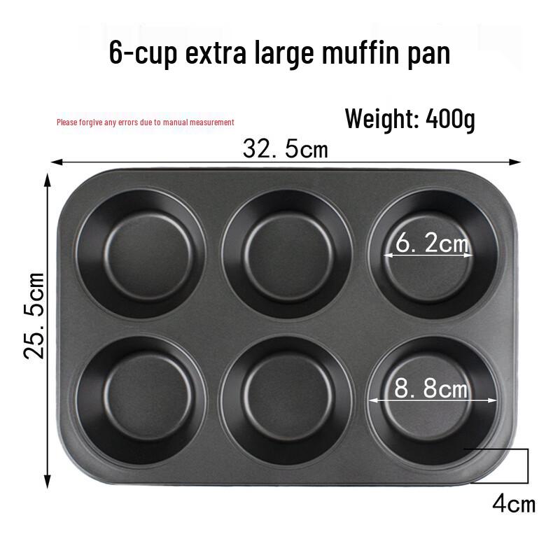 ZISIZ Большая форма для выпечки маффинов и кексов на 6 чашек
