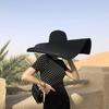 Sommer faltbar tragbar übergroßer Sonnenhut für Damen elegant 70 cm Durchmesser großer breiter Rand Strohhut mehrfarbig Gorras Strandkappe