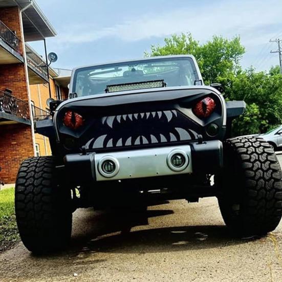1 Paar Beast Eyes Koplampstickers Realistische Oogstickers Weerbestendig UV-Bestendig Vinyl Eenvoudige Applicatie Uniek Accent voor Vrachtwagens & Off-Road