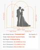 Arch Backdrop Stand, Set of 3, 2.4/2.2/2 m, Stable Structure, Easy Assembly, Gold Metal Arch Backdrop Stand for Wedding, Birthday Party, Graduation,