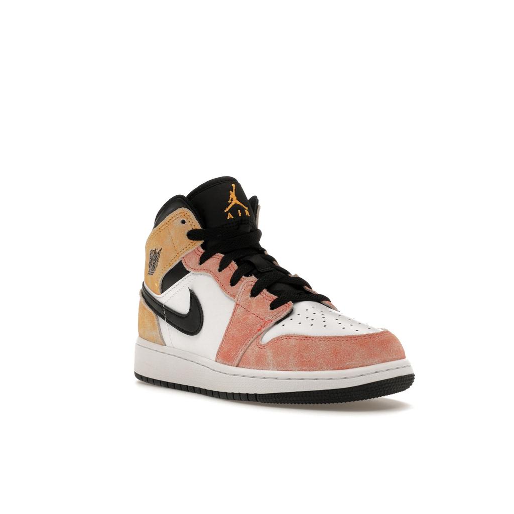 Air Jordan AJ1 Mid GS Youth White Orange Gold DX4365-800