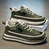 Frühlings Herrenschuhe neue atmungsaktive Leder-Sneaker Herren Trend vielseitige Plateau-Freizeitschuhe