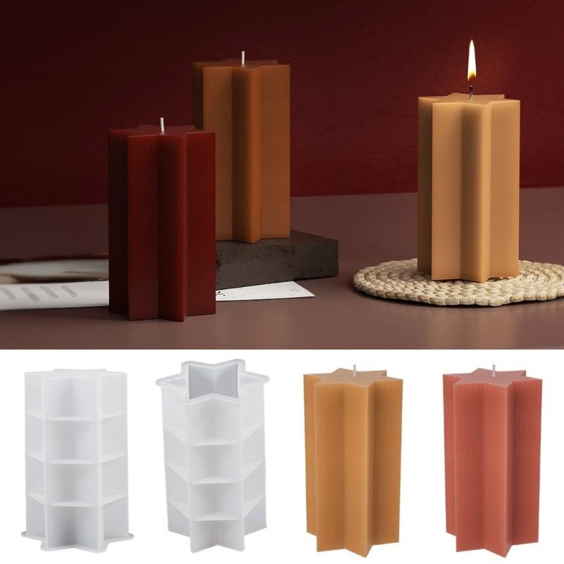 Silikonová forma na ozdobu ve tvaru hvězdného sloupu Silikonové formy na svíčky Forma na hlínu Formy na ruční výrobu Silikonový materiál pro DIY