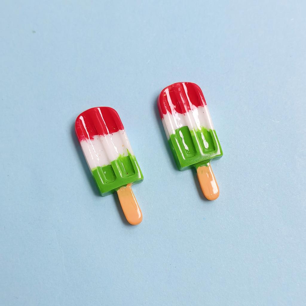 100Pcs/Bag Resin Colorful Ice-Lolly Dessert Sweets Flatback Cabochons for Scrapbooking Phone Case Jewelry Making Supplier