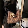 Retro simple handbag fashionable leopard print tote bag casual bag fashionable shoulder bag