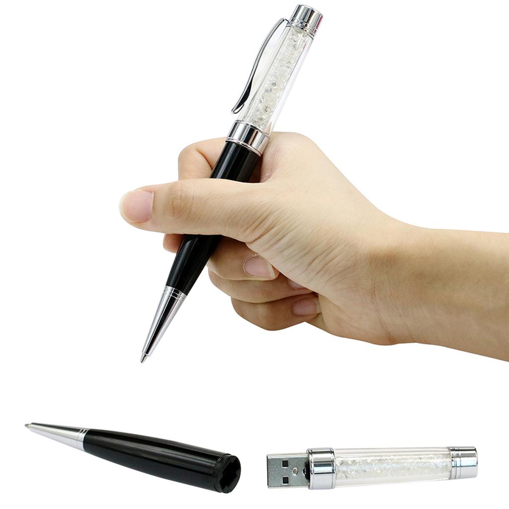 Crystal Diamond Ballpoint Pen USB Flash Drive 128GB USB 2.0 Pendrive 64GB USB Flash Memory 8G 16GB 32GB 256G USB Stick Pen Drive
