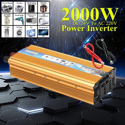 Portable Car Modified Sine Wave Power Inverter Converter DC 24V To AC 220V Modified Sine Wave Converter 2000W