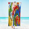 Abstract Art Graffiti Animal Print Oversized  Microfibre Beach Towel,Extra Large Towel Light Travel Towel for Adults Beach Gifts