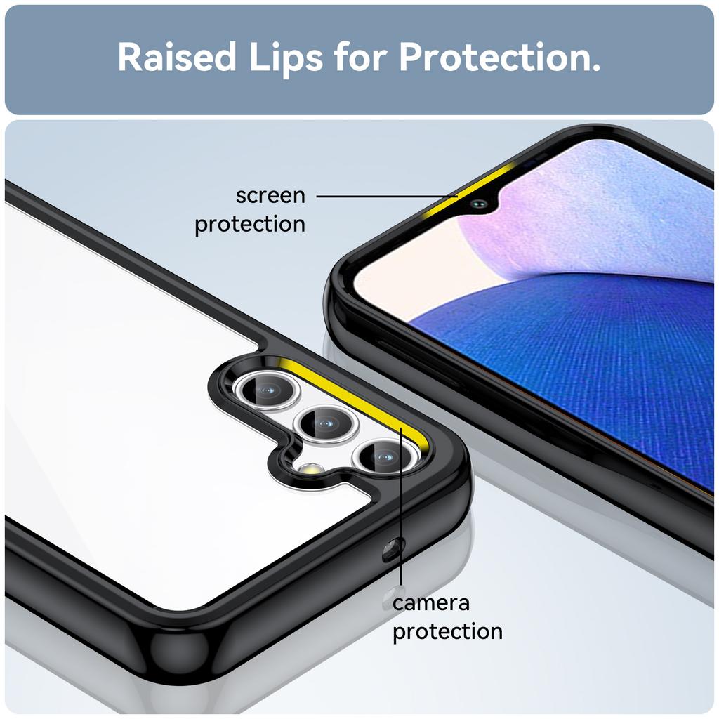 For Samsung Galaxy A14 5G/4G Phone Case,Scratch Resistant TPU Bumper+Acrylic Back Shell Protective Cover
