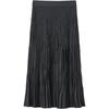 JUZUI Women's Elegant Pleated A-line Long Skirt