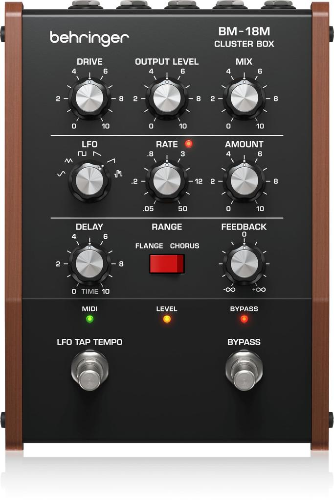 Behringer Cluster Box Analog Modulation Pedal with Support BM-18M CV/MIDI