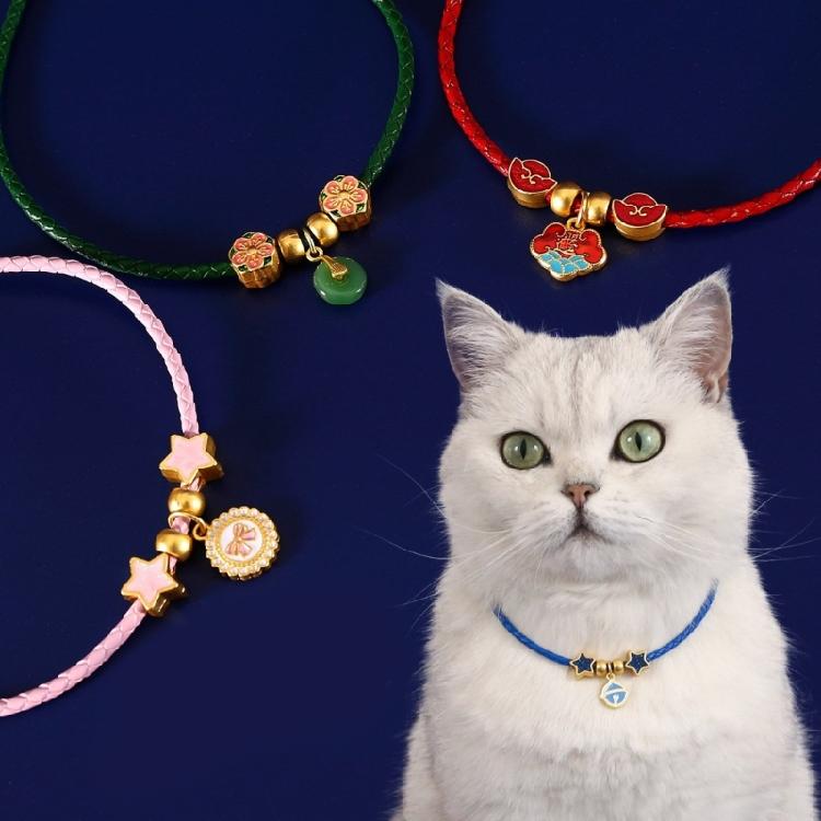 Vintage Cats Pendant Collar for Small Cats Decorative Necklace Collar for Birthday Party Dog Collar Pet Chinese Necklace