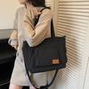 Nylon Tote Bag Women Casual Shoulder Bag with Zipper Pocket for Daily Use