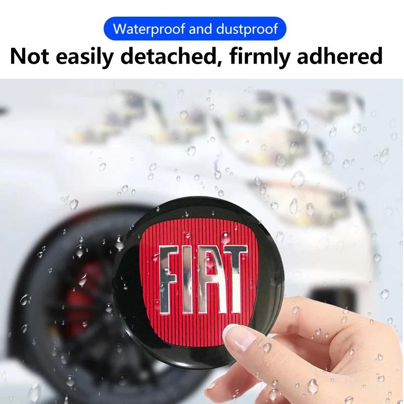 4pcs 65mm 60mm 3D logo car emblem Wheel Center Hub auto Rim refit dust-proof badge covers sticker styling accessories For FIAT