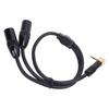 Flexible 3.5mm to Dual XLR Male 1/8 Stereo Y Splitter Cable Professional 3 Pin  Speakers Connection