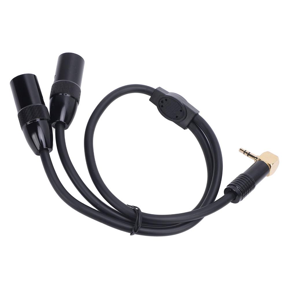 Flexible 3.5mm to Dual XLR Male 1/8 Stereo Y Splitter Cable Professional 3 Pin  Speakers Connection