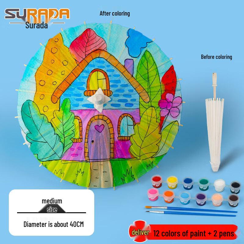 Surada DIY Oil Paper Umbrella Painting Kit