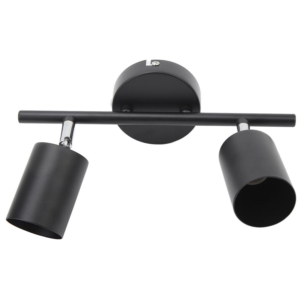LED Track Light Kit 2 Heads 10.8in Track 90 Degrees Rotatable 2 Light Track Lighting Kit for GU10