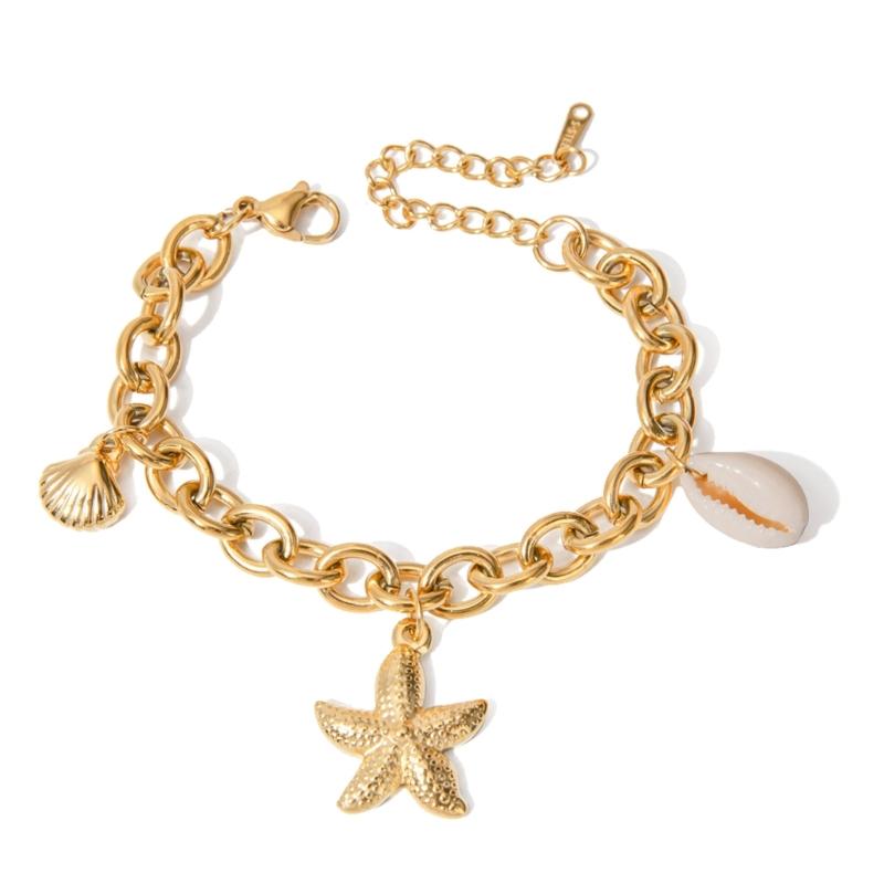 

Unique Ocean Bracelet Handmade Ocean Theme Bracelet Stainless Steel Texture Adjustable Bracelet for Everyday Wear