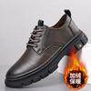 Men's Shoes Autumn New Low-top British Martin Boots 2025 Tooling Casual Leather Shoes Black Winter Cotton Shoes