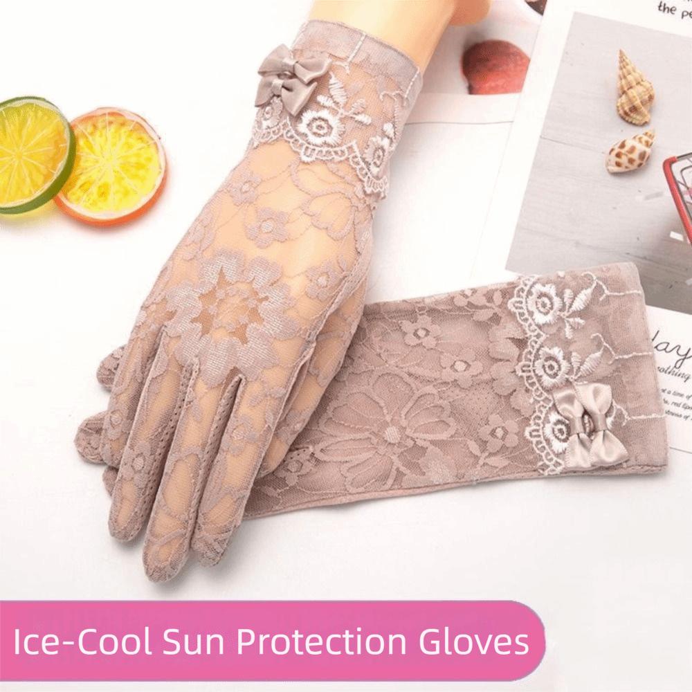 Anti-Slip Sunscreen Gloves Lace Driving Mittens Fashion Touch Screen Gloves  Summer