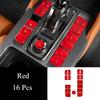 For HAVAL H9 2024-2026 Aluminum Alloy Red Car One-touch Start Gear Steering Wheel Button Trim Interior Car Accessories