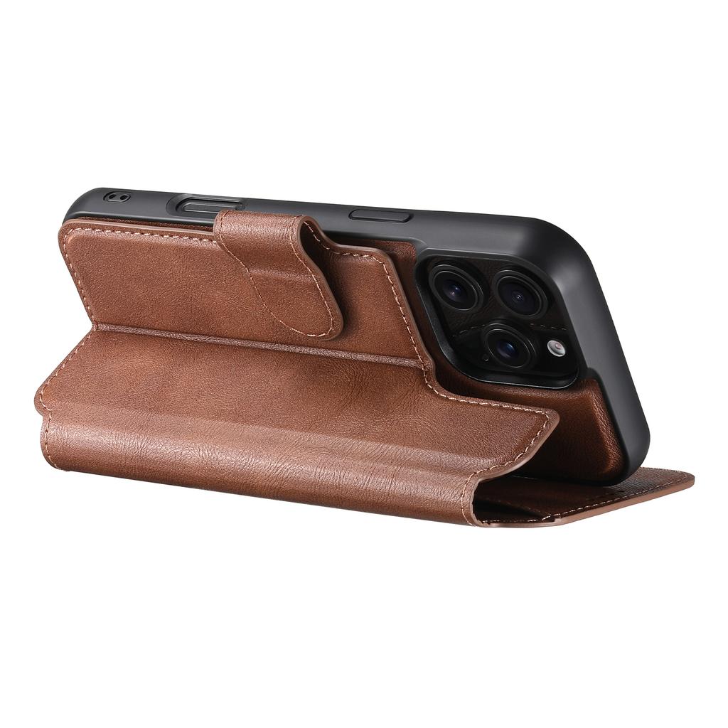 SUTENI Q-05 For iPhone 16 Pro Max Wallet Case 2 in 1 Detachable Leather Flip Phone Cover with Stand