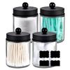 4 Teile/satz Klarglas Lagerung Jar Badezimmer Kommode Lagerung Container Eitelkeit Make-Up Arbeitsplatte Organizer