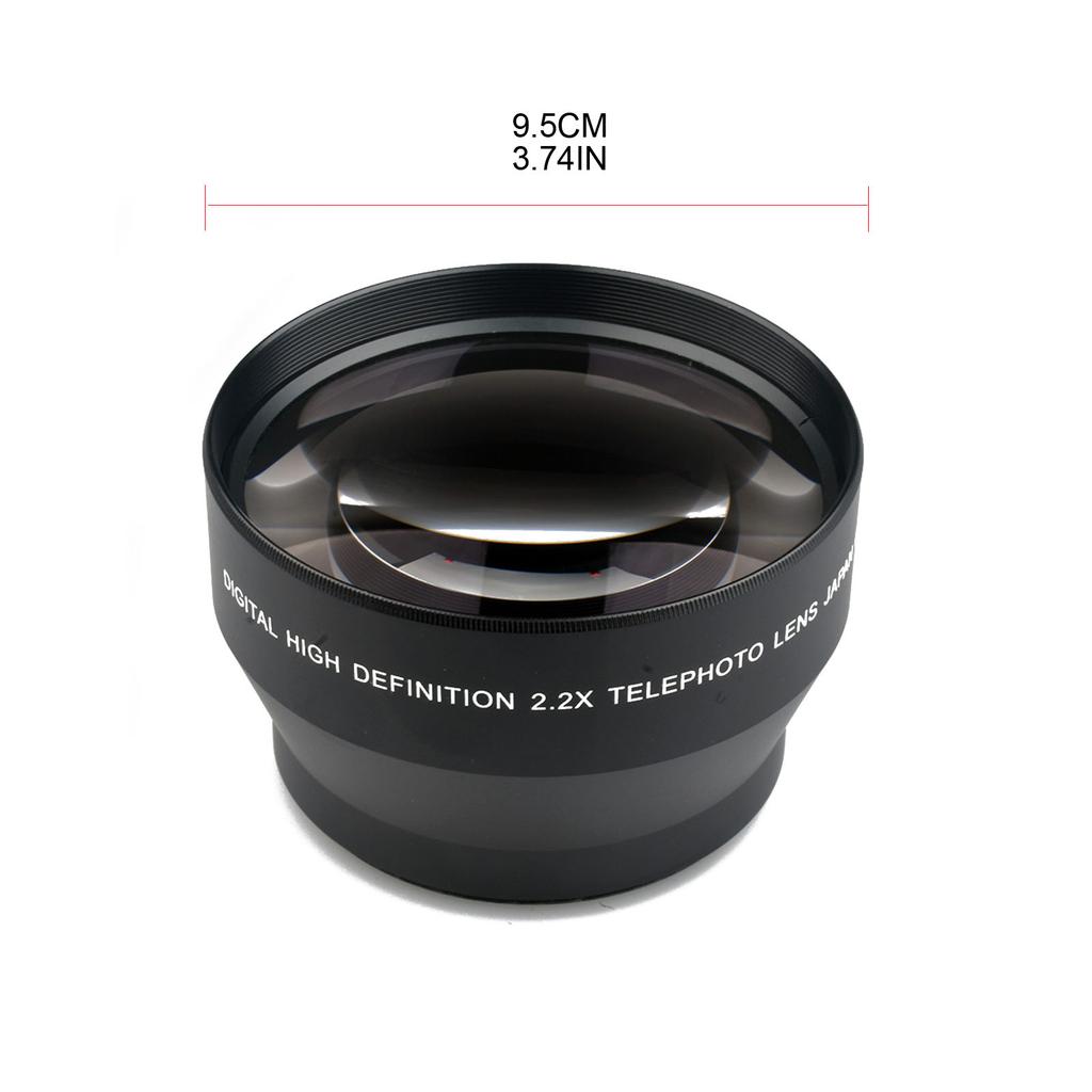 67mm Professional Teleconverter Lens with Lens Cap & Storaeg Bag 2.2x Multi-layer Coated for Microcosmic Photography