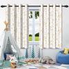 2Pcs Fresh Flowers Window Curtains Children Bedroom Living Room Apartment Indoor Outdoor Thermal Insulated Blackout Curtain