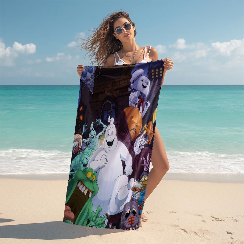 1Pc Ghostbusters Marshmallow Men Beach Towel Microfiber Beach Towel Thin Absorbent For Beach Swimming Yoga Bath Sports 0917147