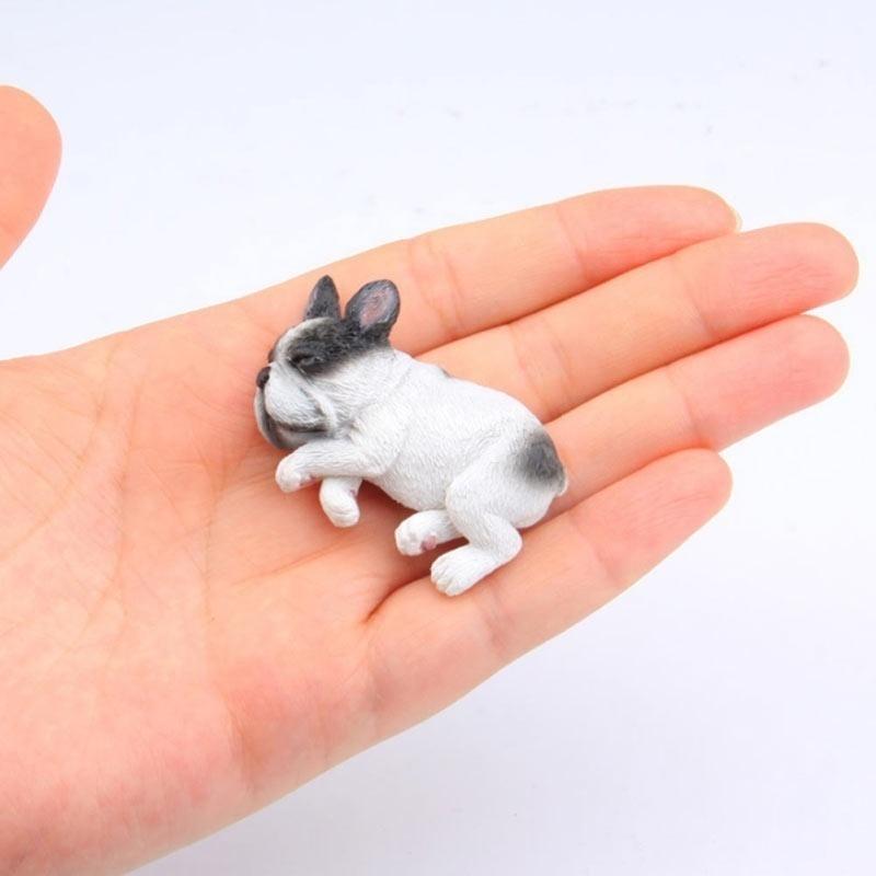 Small Bulldog French Bulldog Simulation Model Chai Dog Handle Diy Fridge Sticker Magnetic Sticker