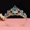 Vintage Baroque Crown Antique Bronze Princess Rhinestone Tiara  Birthday Head Jewelry