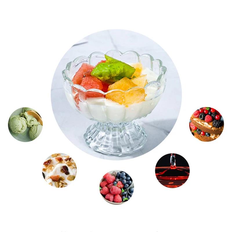 1 Stück Dessertglasbecher Eiscreme Pudding Dessert Transparente Becher Perfektes Küchenzubehör für Eiscreme Fruchtsaft Salat