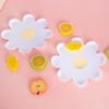 10pcs Daisy Picnic Paper Plate Tableware White Daisies Flowers Plates for Summer Daisy Flower Theme Kids Birthday Party Decor