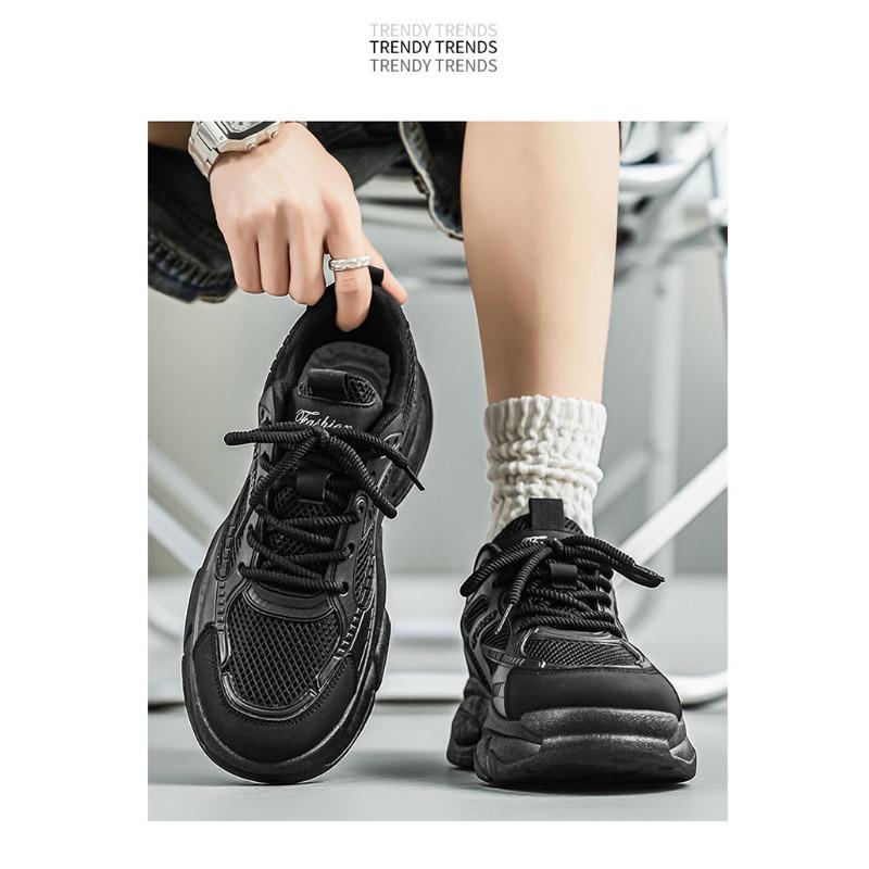 Men Breathable Mesh Thick Sole Casual Fashion Sports Running Dad Sneakers