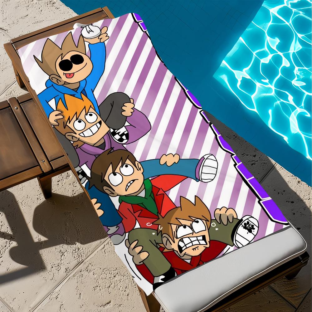 

E-Eddsworlds cartoon cute anime Towel Beach Quick Dry Soft Pool Towels Gift for Travel Gym Shower Camping sports W30*H60(CM)