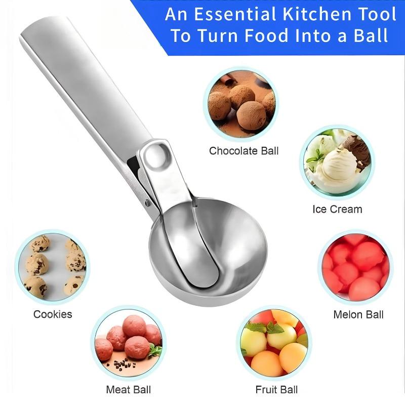 Stainless Steel Ice Cream Scoop and Scooping Tool Multi-functional Ice Cream Scoop and Scooping Tool Ice Cream and Fruit Scoop 6