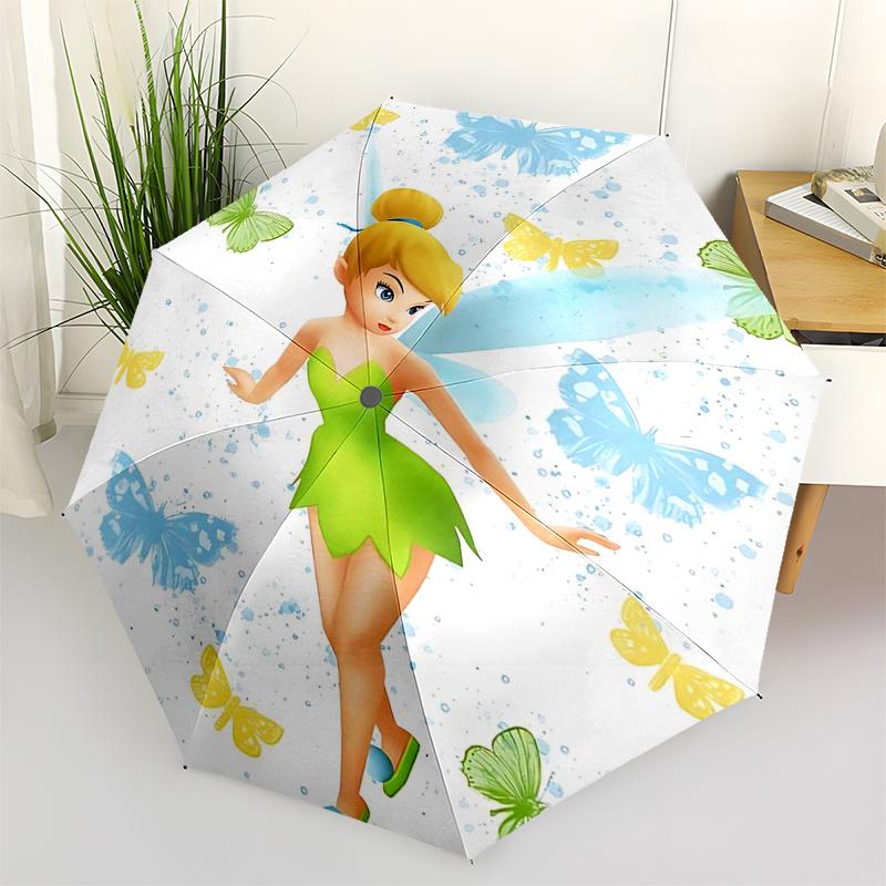 

Tinker bell Themed Travel Umbrella-8 Ribs Automatic Opening and Closing, Portable Folding Design, Compact and Stylish Umbrella Suitable for