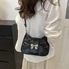 Soft Bowknot Shoulder Bag Underarm Bow  Armpit Bag High Quality Single Shoulder Bag  Shopping