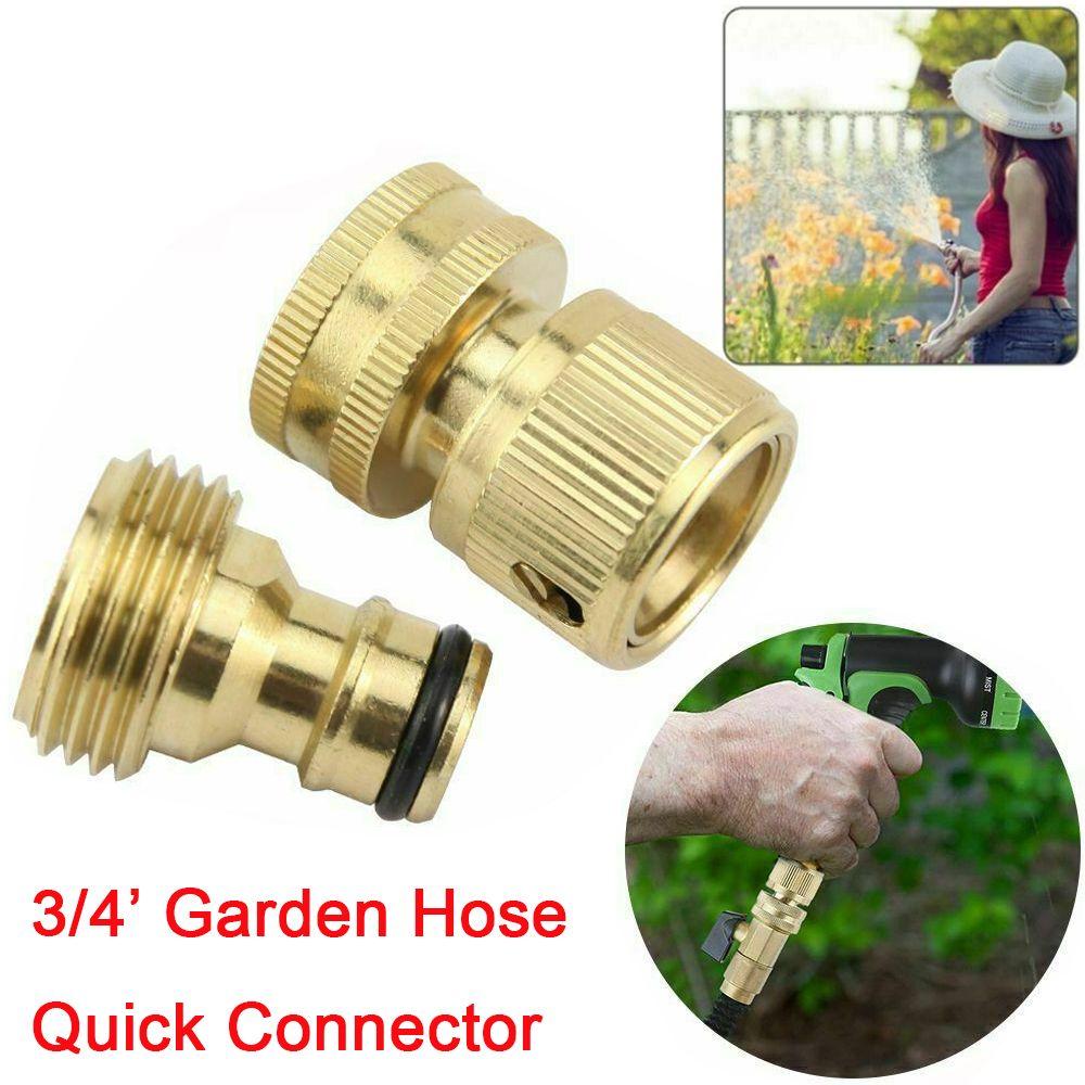 Garden Practical Solid Brass Hose Quick Connector Water Pipe Fit Female Male Thread Fitting Adapter