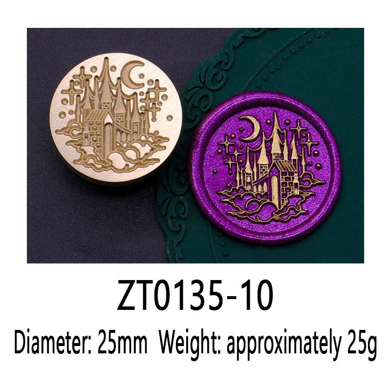 3D Embossed Sealing Wax Stamp Nordic Architecture Castle Church Series Sealing Wax Stamp Head Wedding Invitations Gif Envelopes